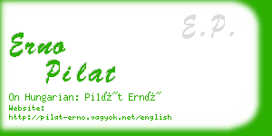 erno pilat business card